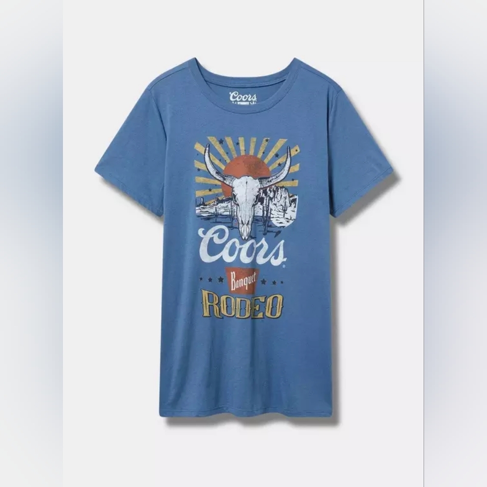 Torrid | Coors Classic Fit Cotton Crew Tee | Blue | Plus Size 00 Or M/L Fit